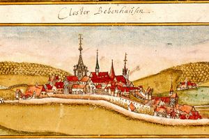 Kloster und Schloss Bebenhausen, Sonstiges, Ansicht aus dem Kieserschen Forstlagerbuch, HStAS TÜ H 107-18 Nr 52 Bl 17