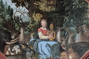 Schloss und Schlossgarten Weikersheim, Innenansicht, Rittersaal, Orpheus