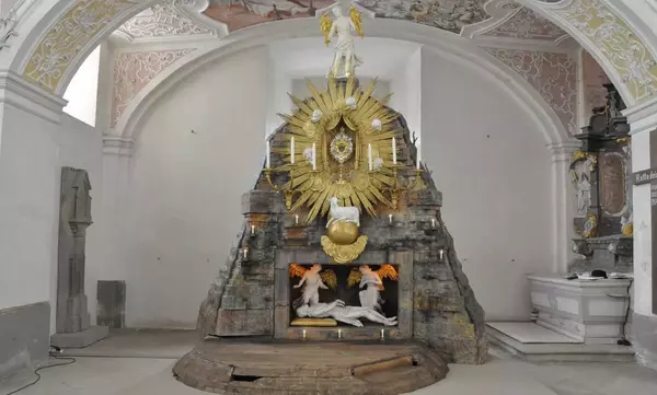 Kloster Schöntal, Heiliges Grab in der Klosterkirche an Karfreitag