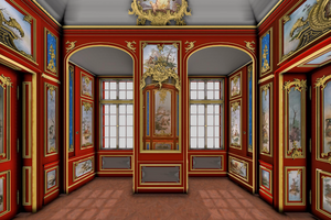 Schloss Bruchsal, App „Monumente 3D“, Watteau-Kabinett, Screenshot
