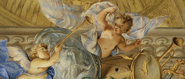 Residenzschloss Rastatt, Deckengemälde im Vorzimmer