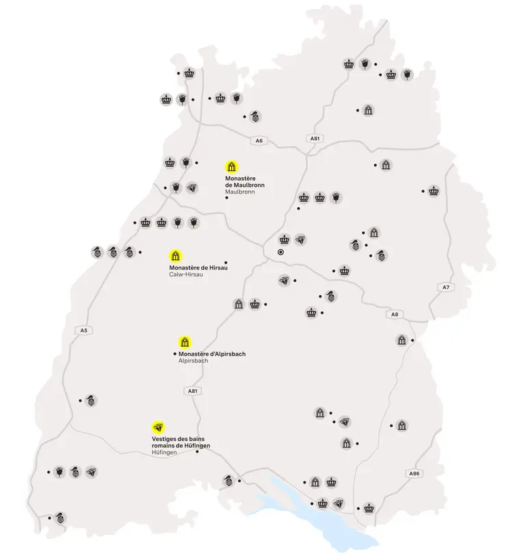 Visuel des Staatliche Schlösser und Gärten Baden-Württemberg, Illustration JUNG:Kommunikation Forêt-Noire